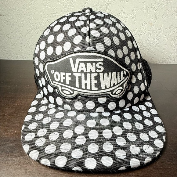 Vans Black and White Dot Pattern Cap - Picture 1 of 3